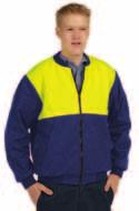High Visibility Safety Apparel Winter Garments Hi Vis Two Toned ¾ length Bluey Jacket Flannelette lined Self collar Open waist and