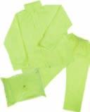Night Use Polyester PU Hi Vis Rain Suit Plain for Day Use Suit comes in convenient zip up bag Heavy duty zip with storm
