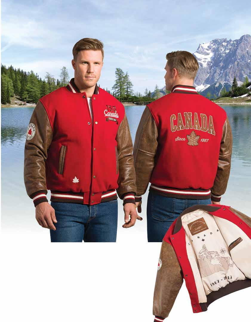 Celebrating our Canadian heritage PROUDLY MDE IN CND Style: JK150 Custom Canadiana Limited Edition Insulated Melton & Leather Jacket LDIES STYLE