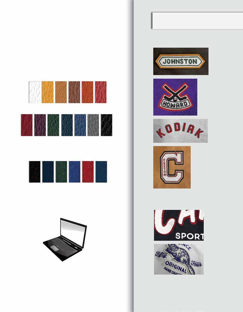 Blank Decorated 5 6 WEEKS RECOMMENDED DECORTIONS STNDRD CHENILLE Sleeve Bar white yellow Leather gold brown orange red Sports Crest deep red burgundy forest navy royal grey black Numbers and Letters