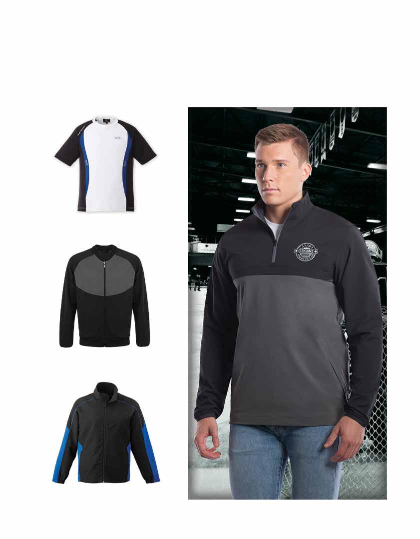 Custom Style PERFORMNCE + THLETIC to view our full line of custom performance products, please visit our website WT63 ¼ zip Unlined Windshirt Featured in: 100% Polyester, wind and