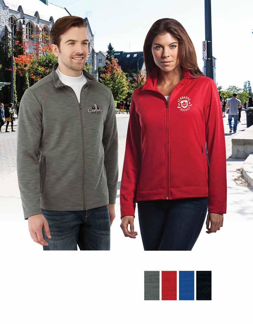 V Hillcrest FLEECE 100% ntibacterial polyester knitted marl jacket with coverseam stitching detail.