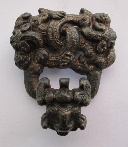 45. Inventory number: 000240 Object title: Belt buckle in the shape of dragon Dimensions: Length 5.8cm; Width 5cm; Thickness 2.