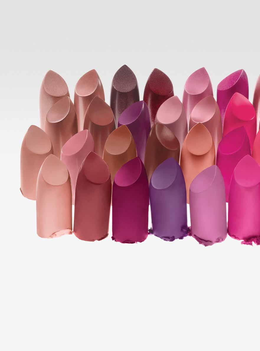FULL SPECTRUM LIP COLOR FROM NUDE TO BOLD AND SHIMMERING TO MATTE.