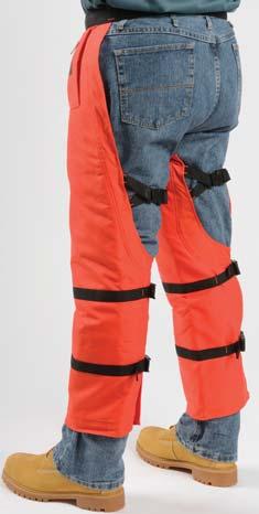 CHAIN SAW PROTECTION ProChaps Series Four sizes of Prolar lined chaps to protect legs from life threatening injury Professional chain sawyers wear ProChaps because they protect their legs like no