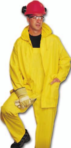 Specify size S-3XL when ordering.yellow. 401 501XL 3-Piece Rainsuit 48" Raincoat S-3XL S-3XL 85 Series PVC FR Rain Gear Constructed of heavyweight 35-mil fire retardant PVC-coated polyester.