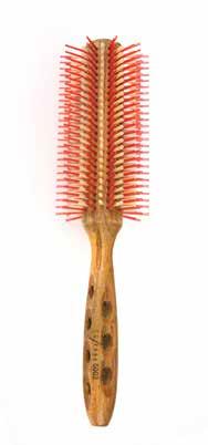 YS SUPER G-SERIES PIN/BRISTLE RADIAL BRUSH Lightweight Teak Wood with hollow wooden core Pure boar bristles for shine & luscious
