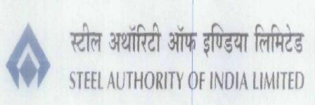 1853065 21/08/2009 STEEL AUTHORITY OF INDIA LIMITED ISPAT BHAWAN, LODI ROAD, NEW -03.. A GOVERNMENT OF INDIA UNDERTAKING SUSHANT M.