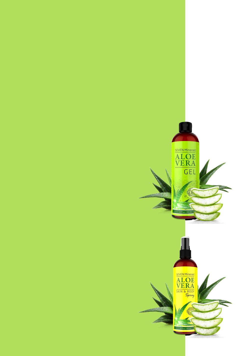 SEVEN MINERALS ALOE VERA Seven Minerals Aloe Vera Gel Seven Minerals Aloe Vera Gel is a clear, slightly thinner gel. Every bottle of our Aloe Vera Gel contains 99% of Certified Organic Aloe Vera.