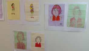 These displays decorate the wall and give students the opportunity to enjo, critique, build