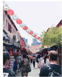 Here you can find a lot of Chinese goods. -He Jia Wei This is a picture of a busy street in Chinatown.