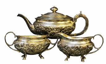 Provenance: From a New Jersey collector $600 - $800 64 A Chinese Export Silver Tea Service, 19th Century A Chinese Export Silver Tea Service, 19th Century, including a teapot,
