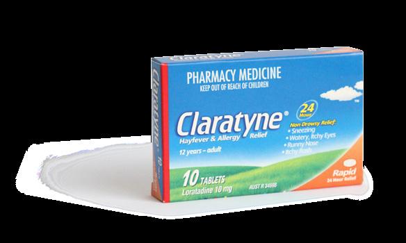 Hayfever & allergies, Sorted. CLARATYNE NON-DROWSY 10 TABLETS $9.