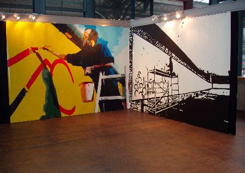 Matthias Mayer aka Mo Magic, Ferry Keith Haring painting on Berlin Wall