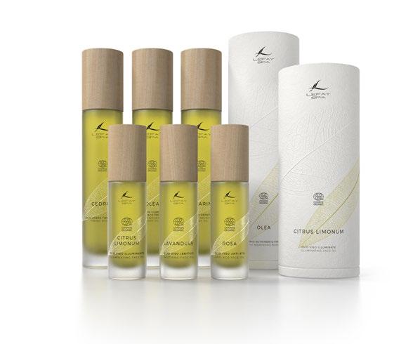 COSMETIC OIL LINE CERTIFIED BY COSMOS ORGANIC The line of face and body cosmetic oils certified Cosmos Organic combines the properties of the Lefay extra virgin organic olive oil to the most precious