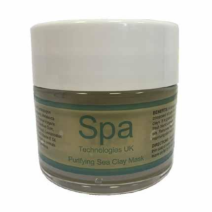 Purifying Sea Clay Mask 50ml A rich emollient mask composed of pure French seaweed and clays. lt is greenish gray in colour with a fresh blend aromatic and antiseptic essential oils.