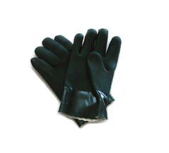 Resistant to most acids, oils, fats, caustics and petroleum hydrocarbons TXGPVC27GN Gloves PVC Double Dipped