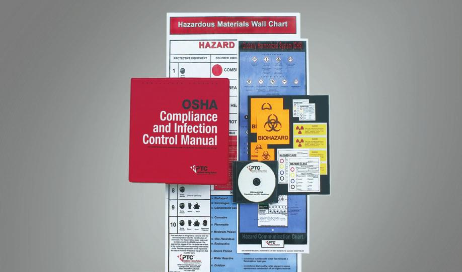 COMPLIANCE PROGRAMS 6 OSHA COMPLIANCE AND INFECTION CONTROL PROGRAM The comprehensive OSHA Compliance and Infection Control Program covers all aspects of the Occupational Safety and Health Act as