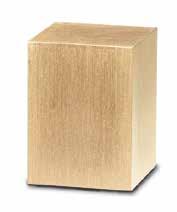 satin finish Special bronze emblems or engraving can enhance the Cube urn