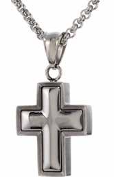 Quality is evident in the heavy sterling silver design, complete with 20-inch, sterling silver and mirrored box chain. Screw on back. Can hold cremains.