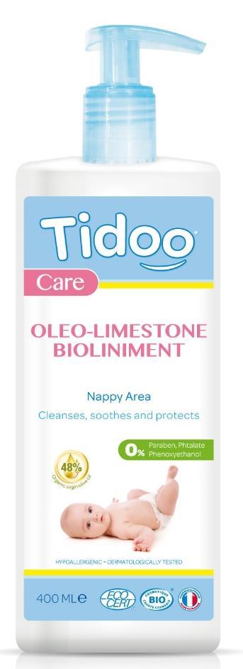 - Oleo-Limestone Bioliniment 400ml Every day the Tidoo Care range contributes its benefits to the hygiene of your children.