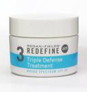 REDEFINE Triple Defense Treatment Moisturizing treatment with broad spectrum SPF 30 protection contains a clinically tested concentration of powerful peptides to reduce the appearance of lines and