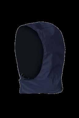 Anderson 7242A2LE9 Hood with ARC protection (Cl 2) Detachable hood with chin protection and peak Hood with chin protection and drawstring in hem, narrowing by touch and close fastening Taped seams