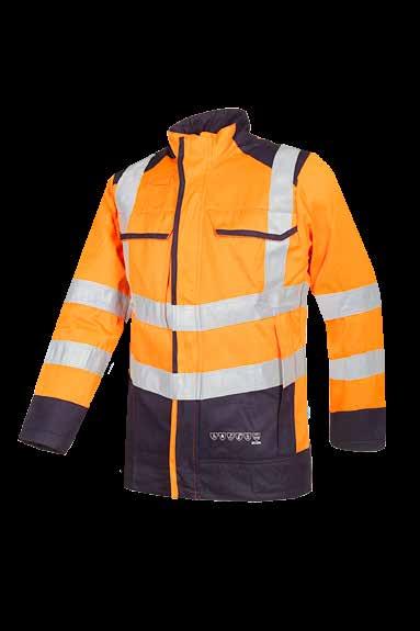 Abach 034VA2PFD Hi-vis jacket with ARC protection (Cl 2) Lightweight / Comfortable and breathable fabric, soft & supple / Inherently flameretardant properties / Very good moisture management