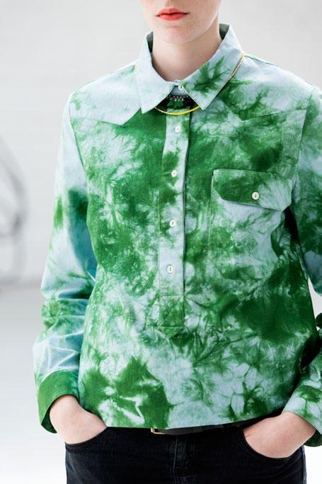 green - ink cotton brushed sheeting tie&dye