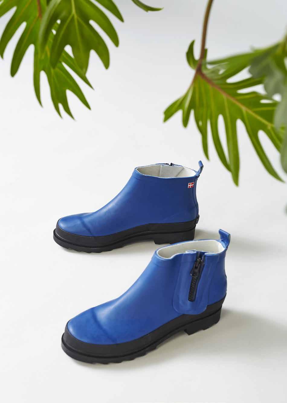 Danish design, classical Scandinavian look and feel in our range of wooden clogs and rubber boots.