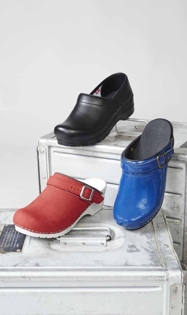 The clogs are made in cleanable materials and are practical for multi purposes; for fashion as well as professional use.