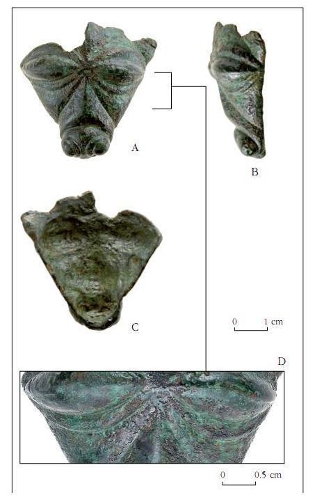 The Bronze Celtic Zoomorphic head from Varna (After Anastassov J., Megaw V., Megaw R., Mircheva E.
