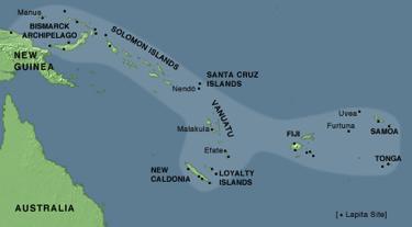 The Pacific In the Pacific region, people migrated from Asia approximately 45,000 years over land bridges. The earliest created objects have been dated to c. 8,000 years ago.
