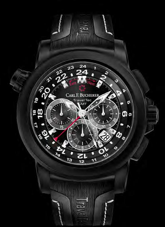 Matte-black and powerful with an air of mystery, the Patravi TravelTec Black is more than a mere timepiece.