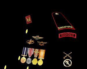 When three badges are worn with full-size medals, distance may be adjusted depending on the size of the badges