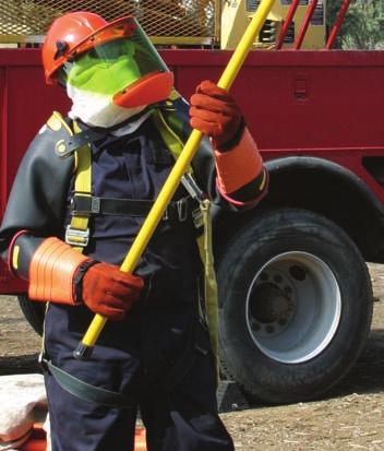 Another consideration is protecting the worker s face and hands. Safety glasses and a hardhat with a polycarbonate face shield provide protection, as do insulated rubber gloves and leather protectors.