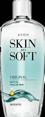 Avon Skin So Soft, Original Bath Oil Bonus-Size Size: 25 fl. oz. America's favorite bath oil*, and sure to be yours, too! Moisturize your skin while you bathe.