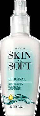 Avon Skin So Soft, Original Bath Oil Spray Size: 5 fl. oz. Do you want the moisturizing benefit of Jojoba Oil, but don't have the time to bathe?