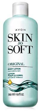 Avon Skin So Soft, Original Body Lotion Size: 11.8 fl. oz. & 33.8 fl. oz. Get skin softer than ever with Skin So Soft Original Body Lotion.