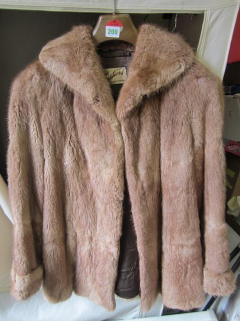 Short vintage real fox fur coat made by "Fishers" of