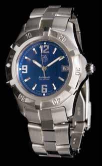 24 23 26 22 A Stainless Steel Professional Wristwatch, Tag Heuer, 38.