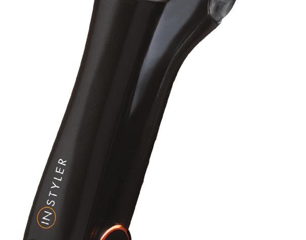 with any hair type FEATURES 2-WAY Heated Rotating Barrel Straightens,