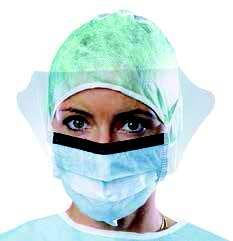Suavel Antifluid The surgical mask for highly infectious situations with a protection visor The Suavel Antifluid is a 4-ply surgical tie mask, and complies with EN 14683 type II R, with the highest