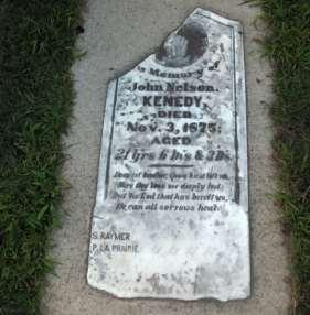 recognizing Kennedy pioneers Grave markers
