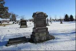 As in other local cemeteries, weather-resistant granite is the most common material you will