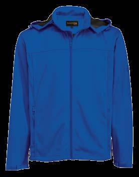 MATCHING RANGE Mens Urban Jacket UR-JAC Lightweight soft-shell jacket featuring full zip front with inner storm flap, zip-off hood with drawstring, and adjustable velcro tabs on sleeves.