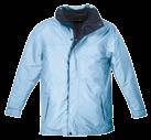 Outer jacket features concealed zip-off hood with nylon Airtex wind resistant lining,