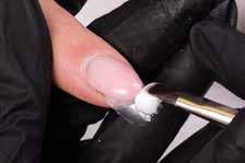 But for very weak nails we recommend the use of a flexible gel, such as Ultra Builder or Flash Gels.