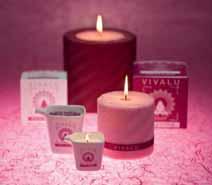 The warm contained within the candle provide a