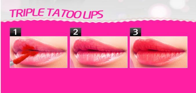 Lip Gloss : Naturally shine and smoothly stay on to make the lips look like gem!